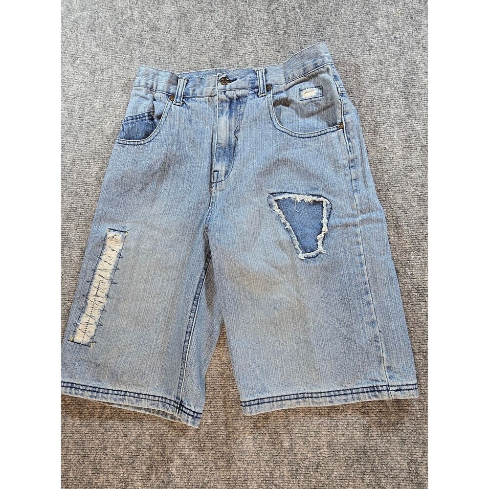 Vintage Y2K Baggy Denim Jorts Womens XS Skater Grunge Light Wash Shorts